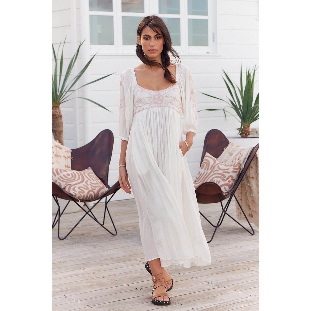 Free People White Maxi Dress